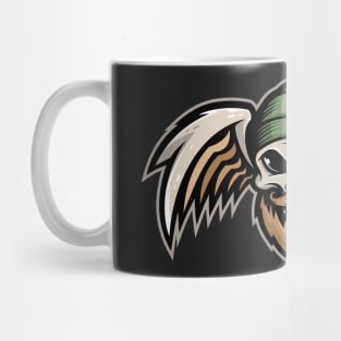 Woodman skull character design Mug